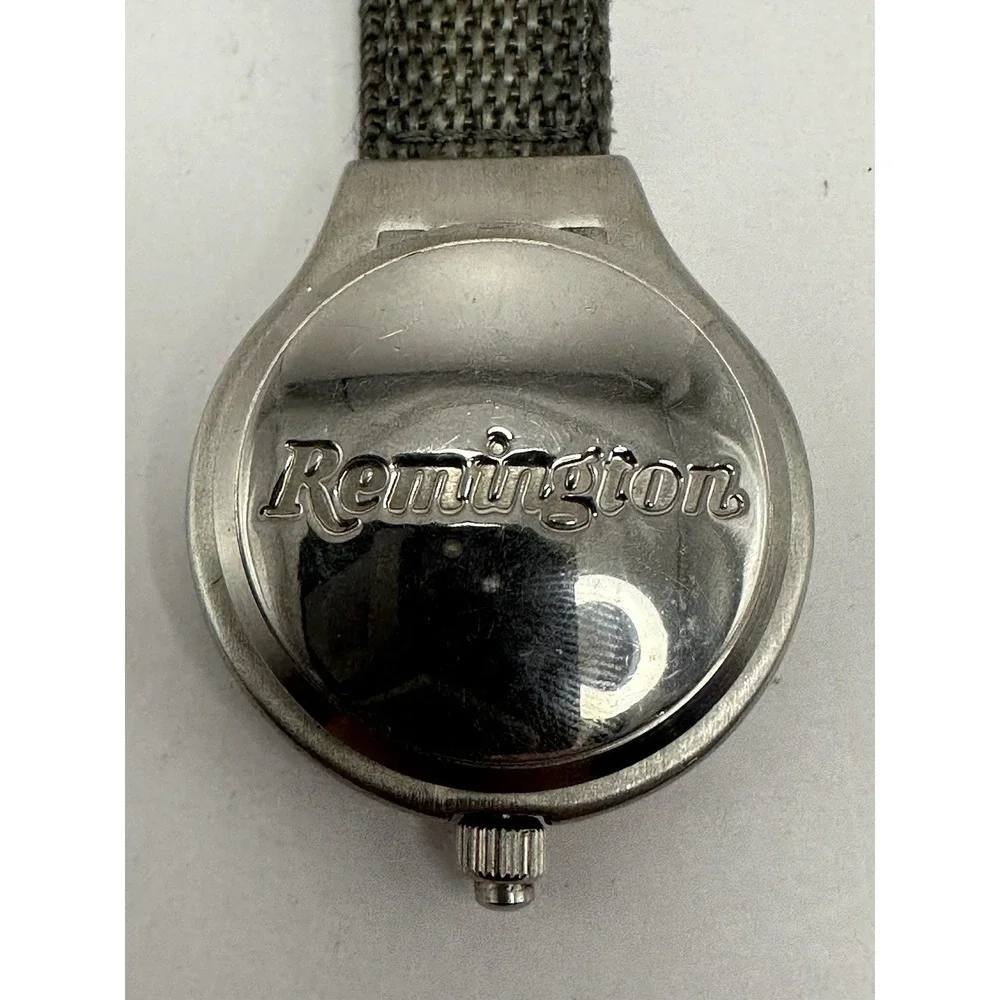 Remington‎ Clip-On Pocket Watch 38-185 New Battery 43MM Blue Dial H25